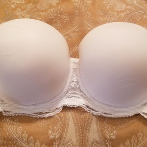 Calvin Klein 36D white lace strapless bra
